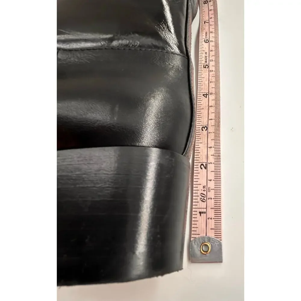 Chanel CC Black‎ Patent Leather Riding Boots EU 35 US 5